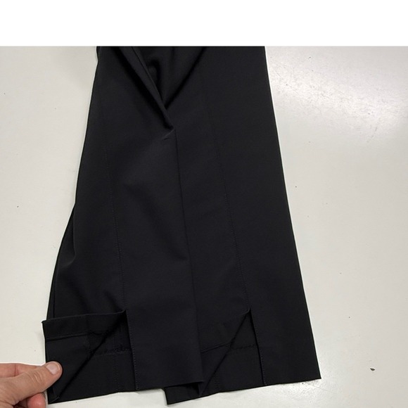 St. John Pants Womens 10 32x28 Black Trousers Pintuck Side Zip Split Hem Career - Picture 5 of 7